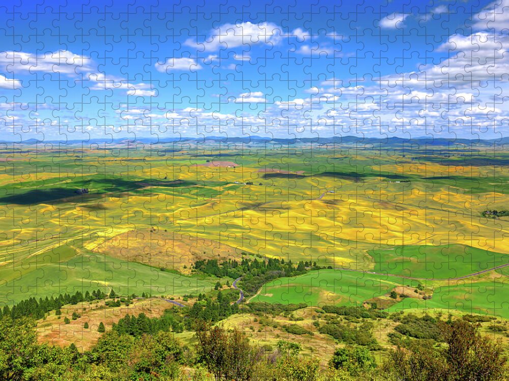 Hdr Jigsaw Puzzle featuring the photograph View from Steptoe Butte by David Patterson