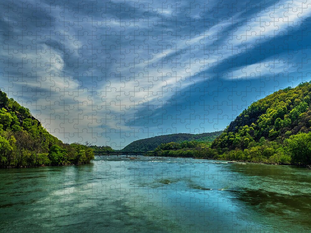 Harpers Ferry Jigsaw Puzzle featuring the photograph View From the Point at Harpers Ferry #2 by Stuart Litoff