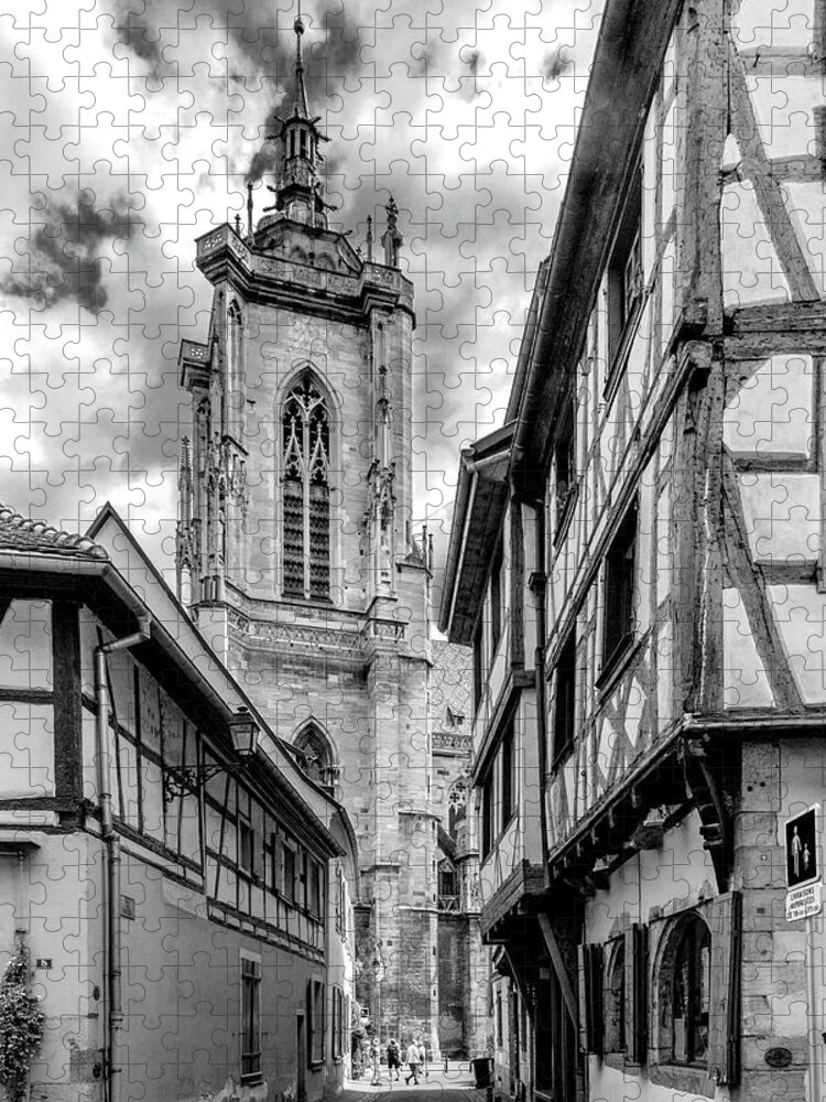Travel Jigsaw Puzzle featuring the photograph View of Eglise Saint-Martin in Colmar by W Chris Fooshee