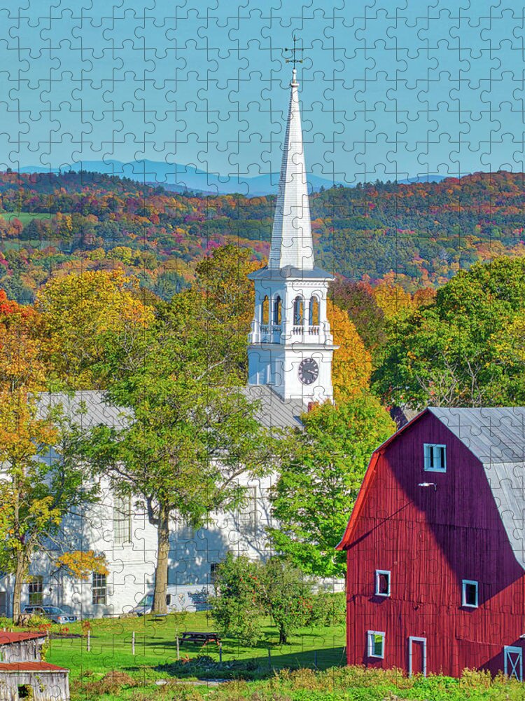 Peacham Jigsaw Puzzle featuring the photograph Village of Peacham Vermont by Juergen Roth