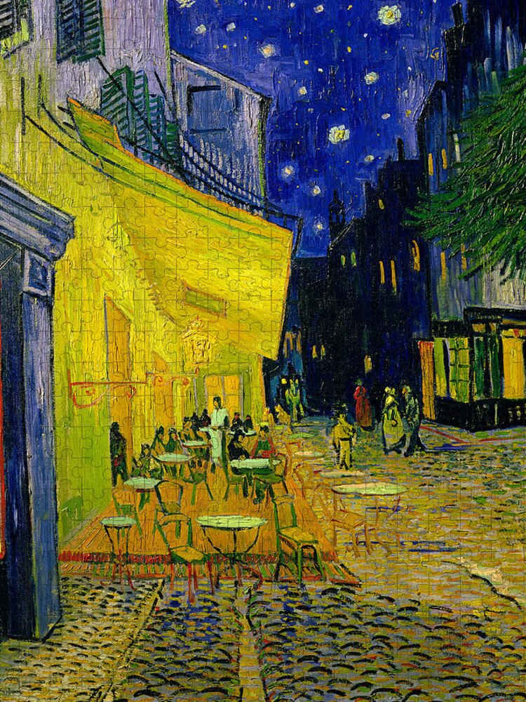 Cafe Terrace at Night Jigsaw Puzzle by Vincent Van Gogh - Pixels Puzzles