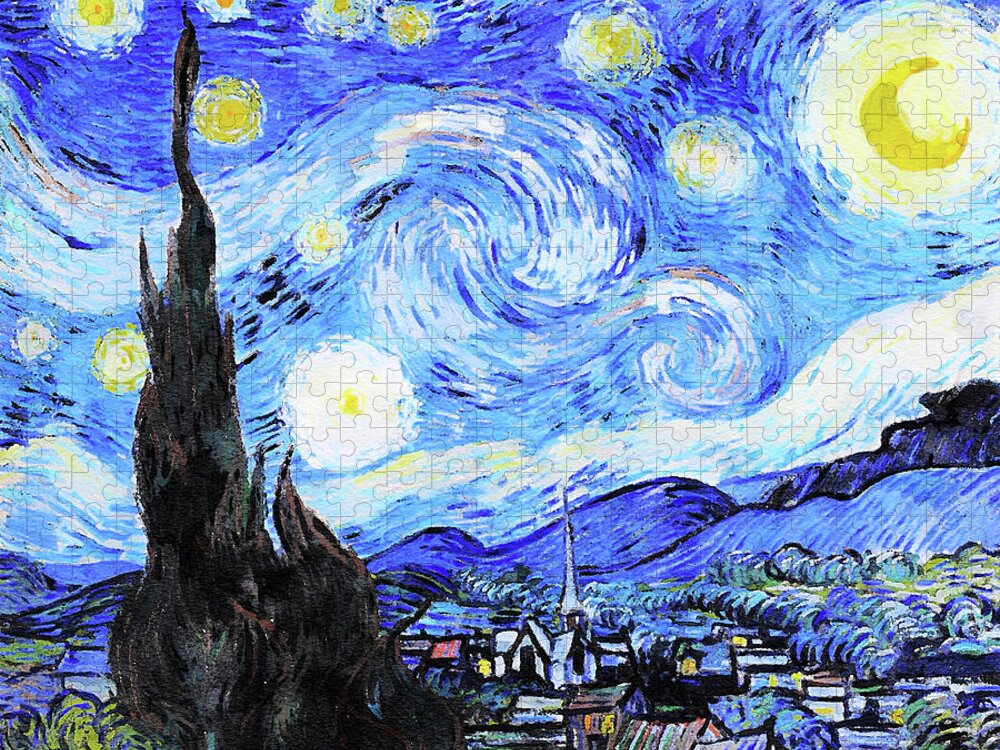 Vincent van Gogh - The Starry Night - Pop Painting Remake Art Version Jigsaw  Puzzle by Vincent van Gogh - Pixels Puzzles