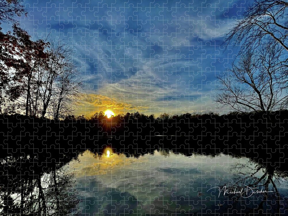 Virginia Jigsaw Puzzle featuring the photograph Virgina Summer Sunset by Michael Descher