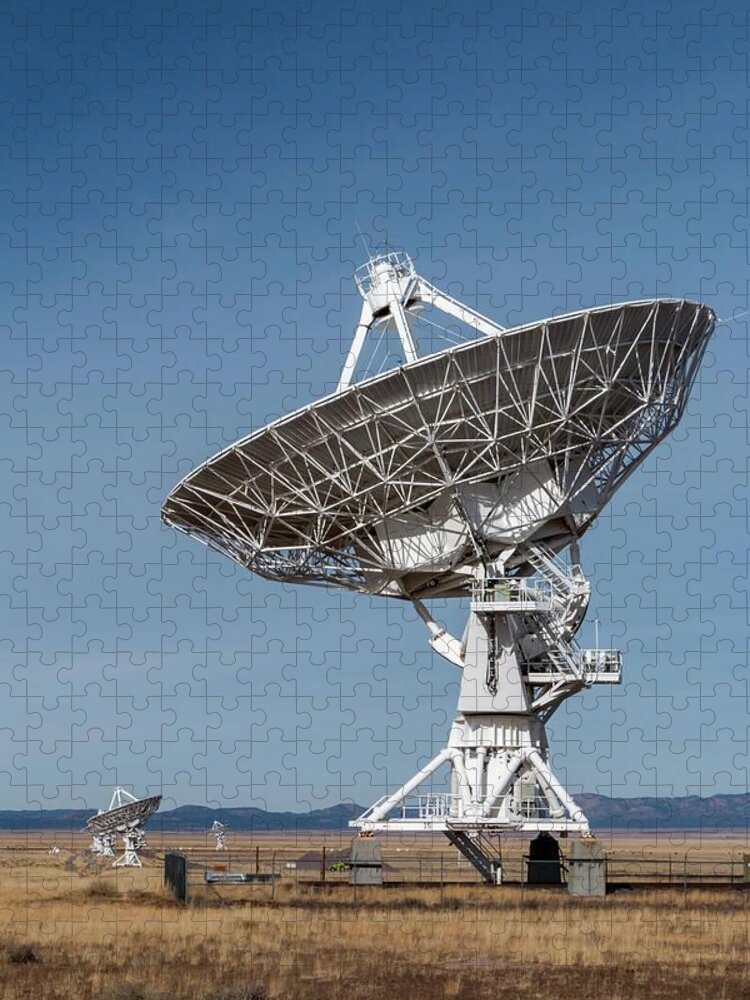 Architecture Jigsaw Puzzle featuring the photograph VLA Radio Antenna 1 by Liza Eckardt