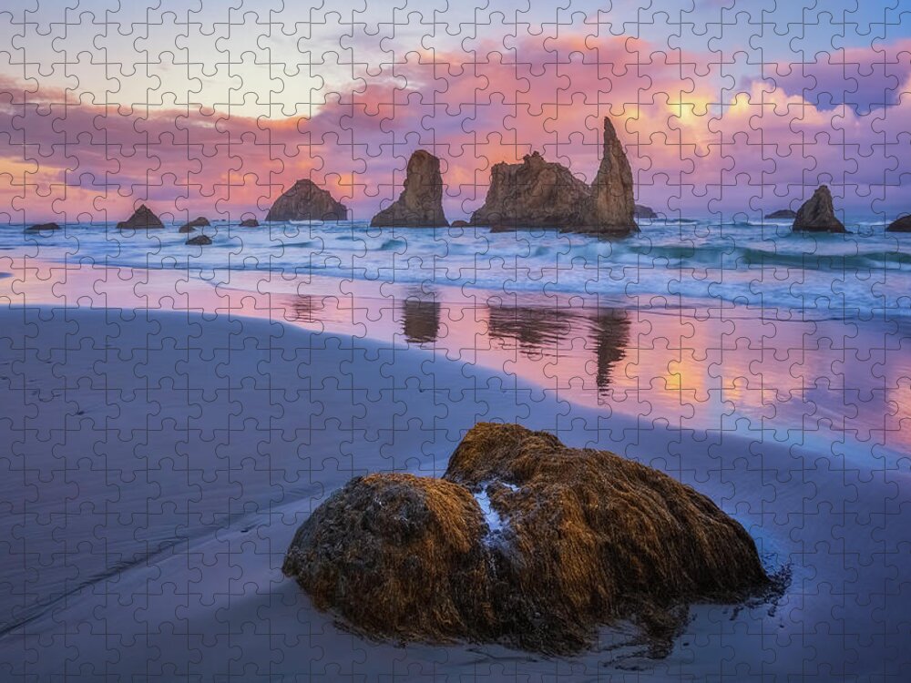 Oregon Jigsaw Puzzle featuring the photograph Walk on the Beach by Darren White