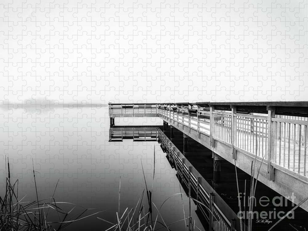 Black & White Jigsaw Puzzle featuring the photograph Walk To by DB Hayes