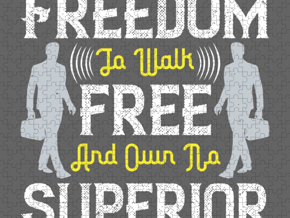 Walking Jigsaw Puzzle featuring the digital art Walking Gift Freedom To Walk Free And Own No Superior by Jeff Creation