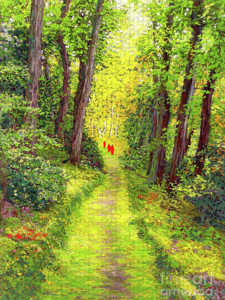 Meditation Jigsaw Puzzle featuring the painting Walking Meditation by Jane Small