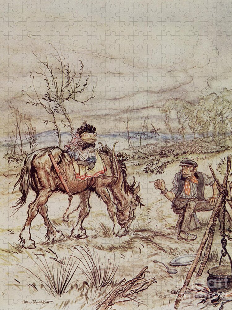 Toad Puzzle featuring the painting Want to sell that there horse of yours by Arthur Rackham