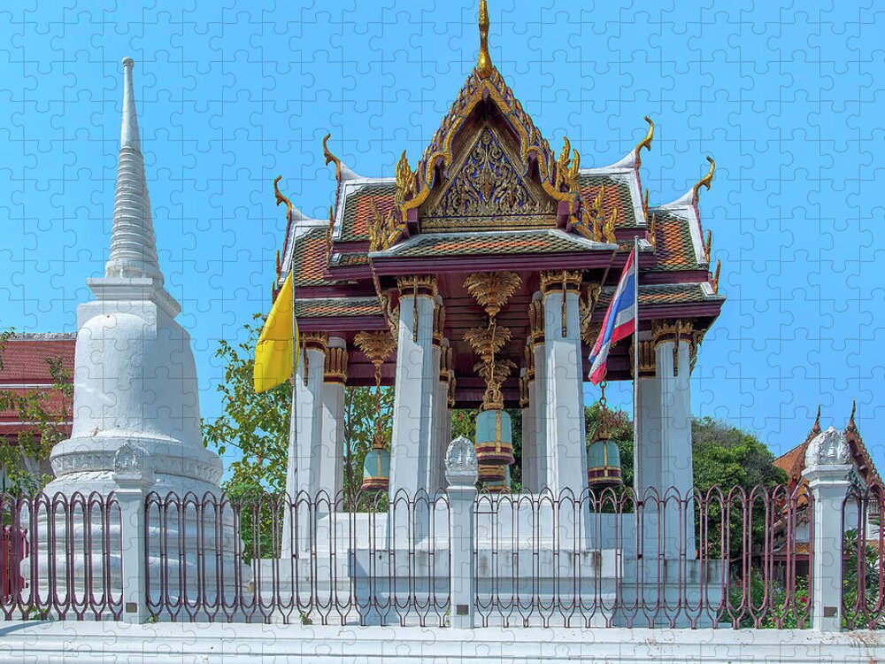 Bangkok Jigsaw Puzzle featuring the photograph Wat Rakhang Khositaram Bell Pavilion DTHB1381 by Gerry Gantt