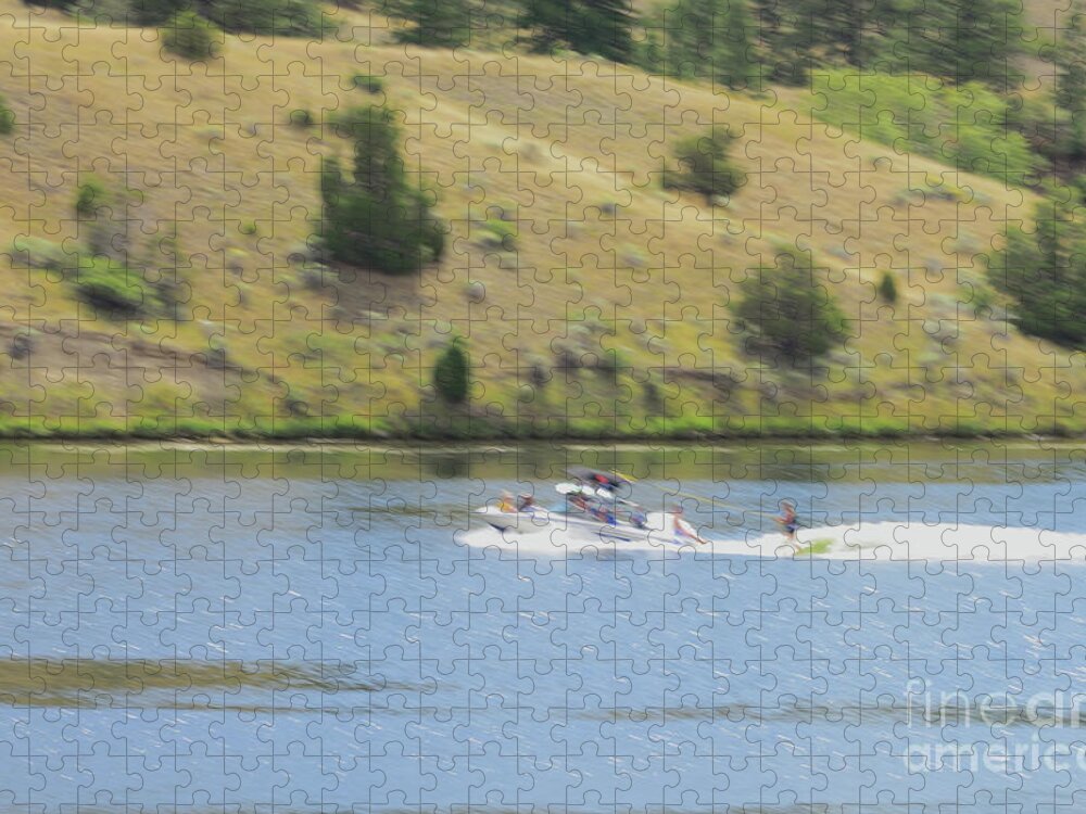 Icm Jigsaw Puzzle featuring the photograph Water Ski Fun on the River by Kae Cheatham