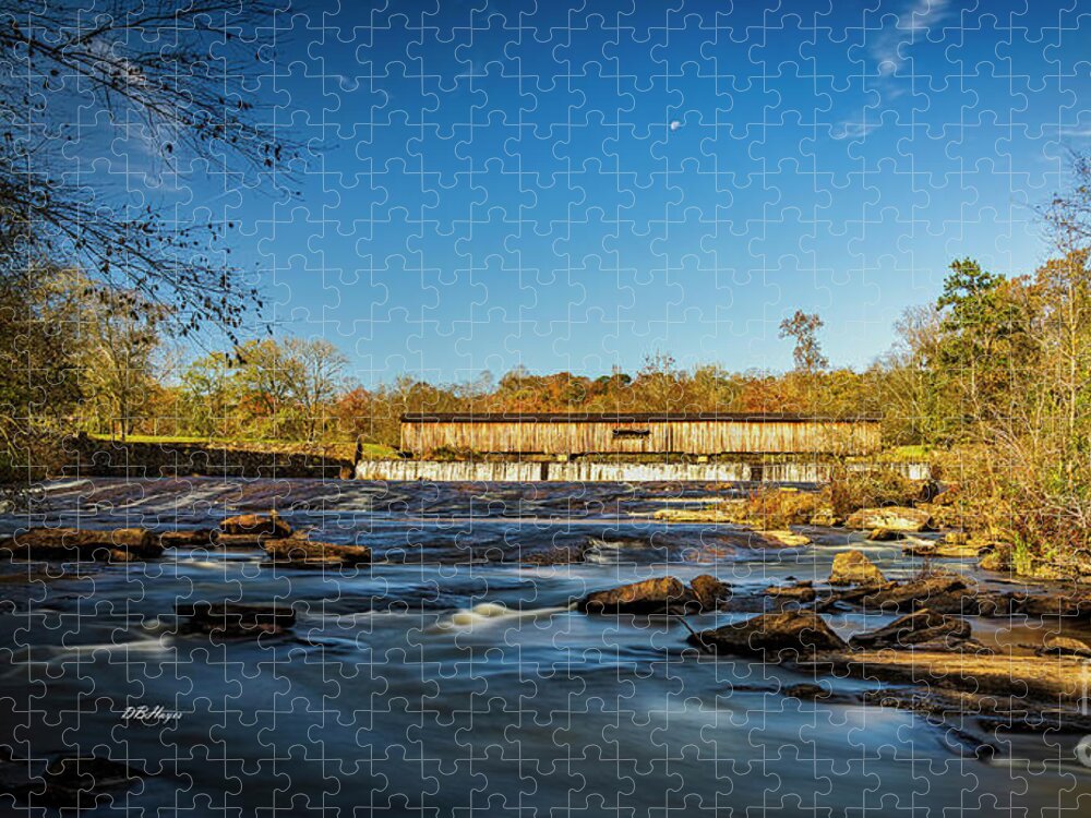 Bridges Jigsaw Puzzle featuring the photograph Watson Mill Covered Bridge by DB Hayes