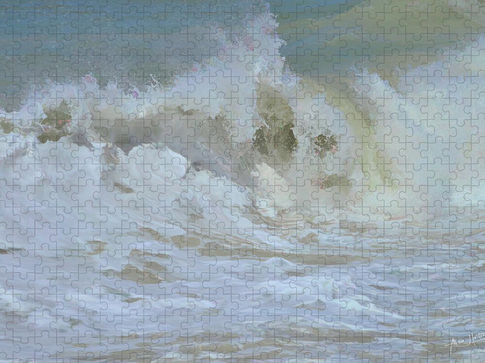 Storm Jigsaw Puzzle featuring the photograph Waves II by Alison Belsan Horton