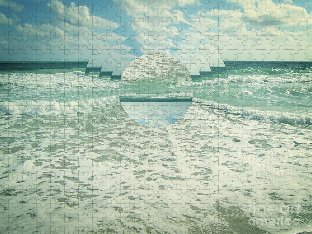 Ocean Jigsaw Puzzle featuring the photograph Waves of Reflection by Phil Perkins