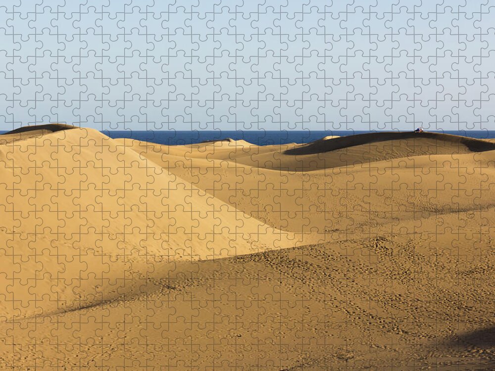 Maspalomas Jigsaw Puzzle featuring the photograph Wavy Dunes by Josu Ozkaritz