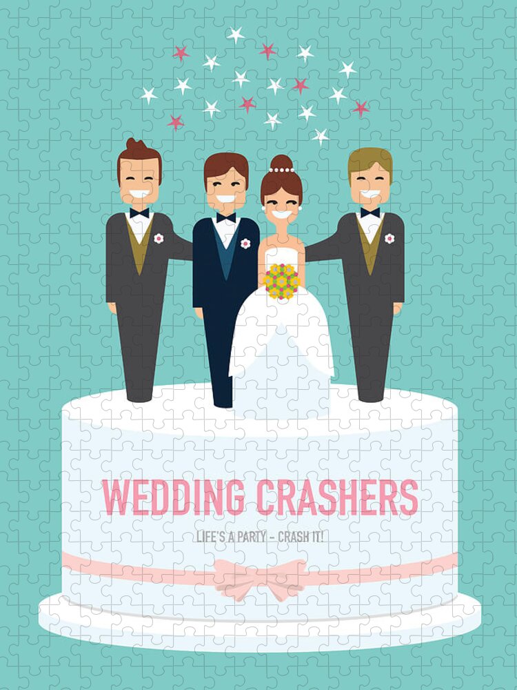 Movie Poster Jigsaw Puzzle featuring the digital art Wedding Crashers - Alternative Movie Poster by Movie Poster Boy