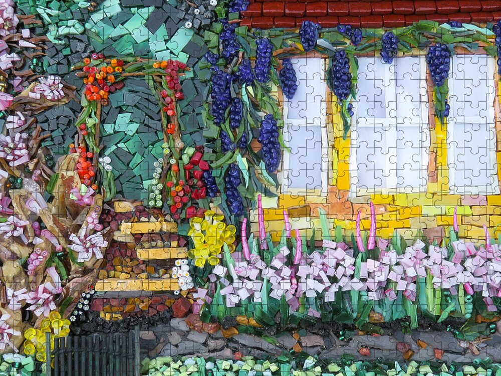 Mosaic Jigsaw Puzzle featuring the photograph Welcome in my garden by Adriana Zoon