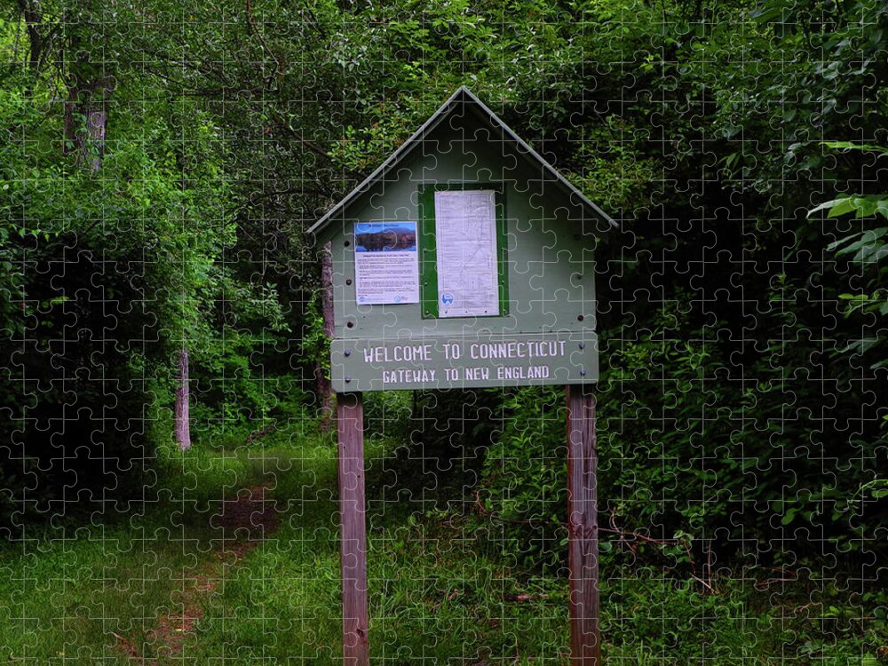 Welcome To The Connecticut Appalachian Trail Jigsaw Puzzle featuring the photograph Welcome to the Connecticut Appalachian Trail by Raymond Salani III