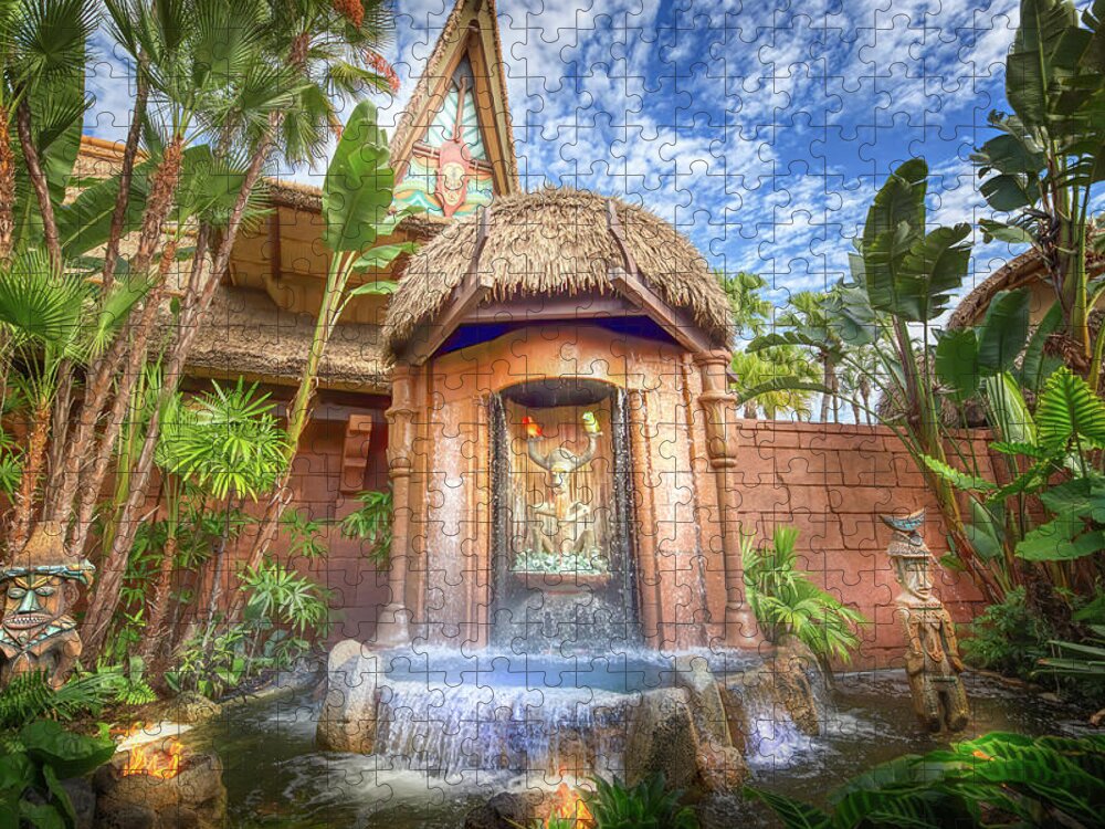 Magic Kingdom Jigsaw Puzzle featuring the photograph Welcome to the Tiki Room by Mark Andrew Thomas