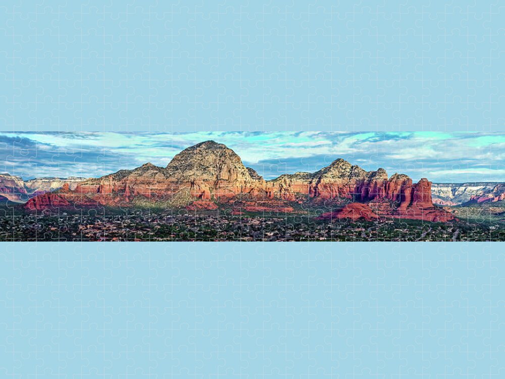 Sedona Jigsaw Puzzle featuring the photograph West Sedona Panorama by Al Judge
