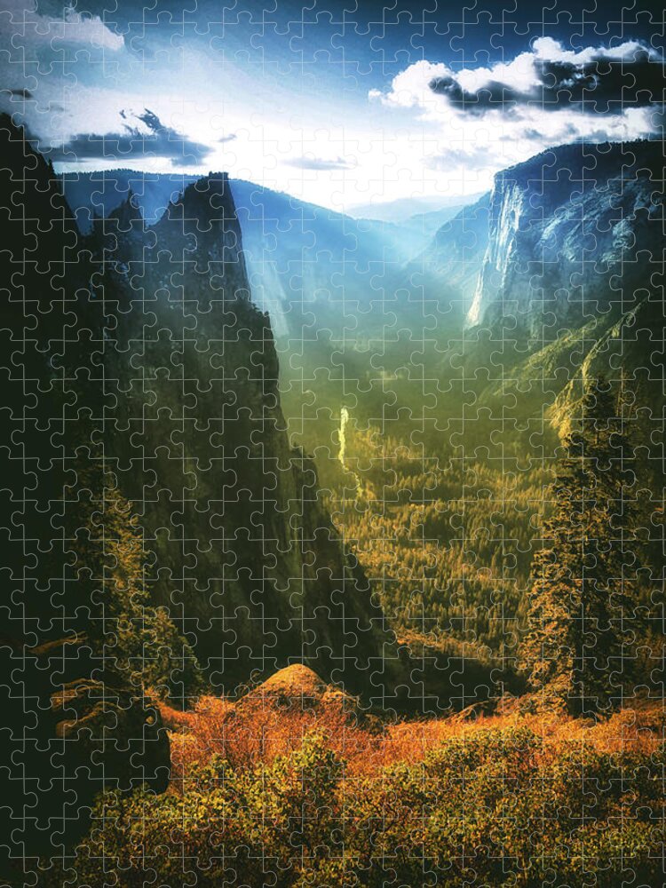 Yosemite Jigsaw Puzzle featuring the photograph West Yosemite Valley Light by Lawrence Knutsson