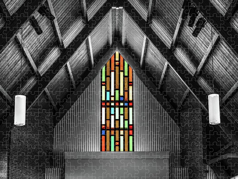 Sanctuary Jigsaw Puzzle featuring the photograph Westgate Church of Christ by Steve Templeton