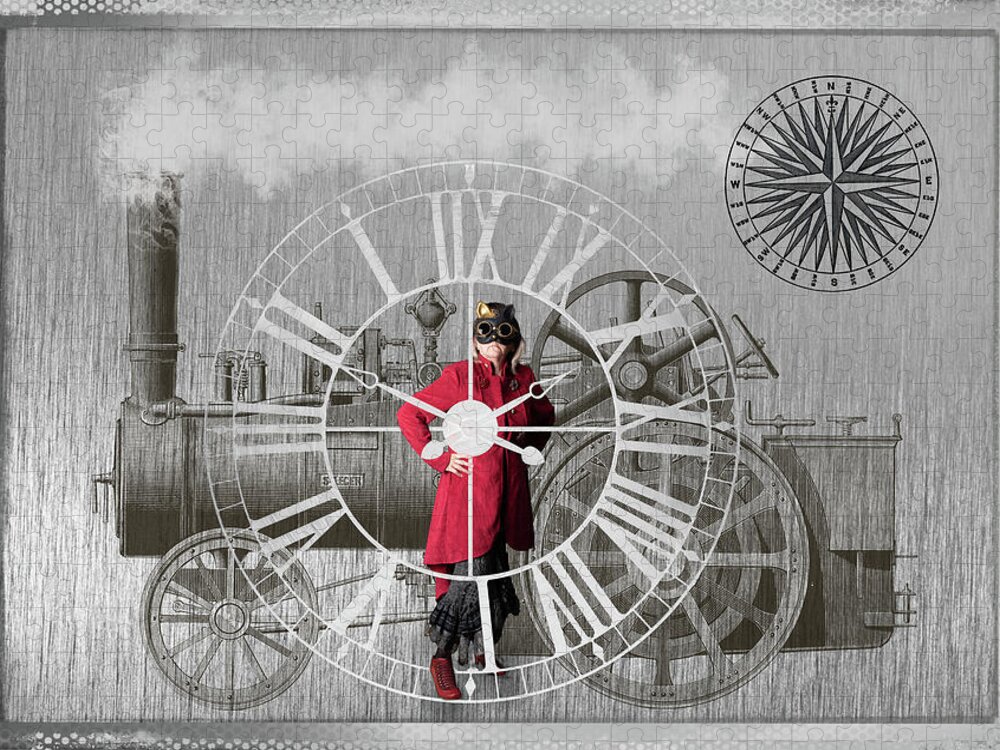Steampunk Jigsaw Puzzle featuring the photograph Westward Bound by Jean Gill