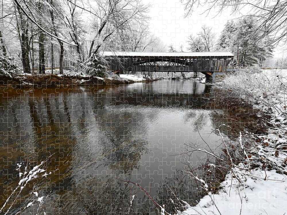 Whittier Covered Bridge Jigsaw Puzzle featuring the photograph Whittier Covered Bridge by Steve Brown