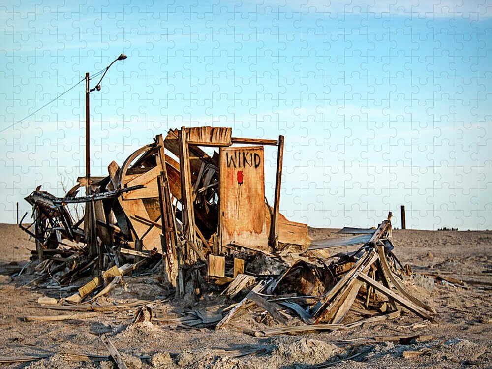 Bombay Beach Jigsaw Puzzle featuring the photograph Wikid by Carmen Kern