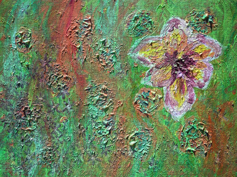 12 X 16 Inches Jigsaw Puzzle featuring the painting Wild Flower by Jay Heifetz