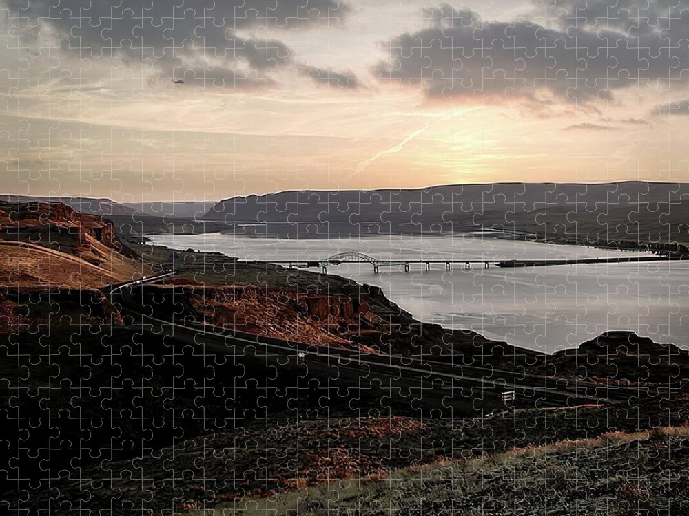 Columbia River Jigsaw Puzzle featuring the photograph Wild Horse Lookout - Washington by DArcy Evans