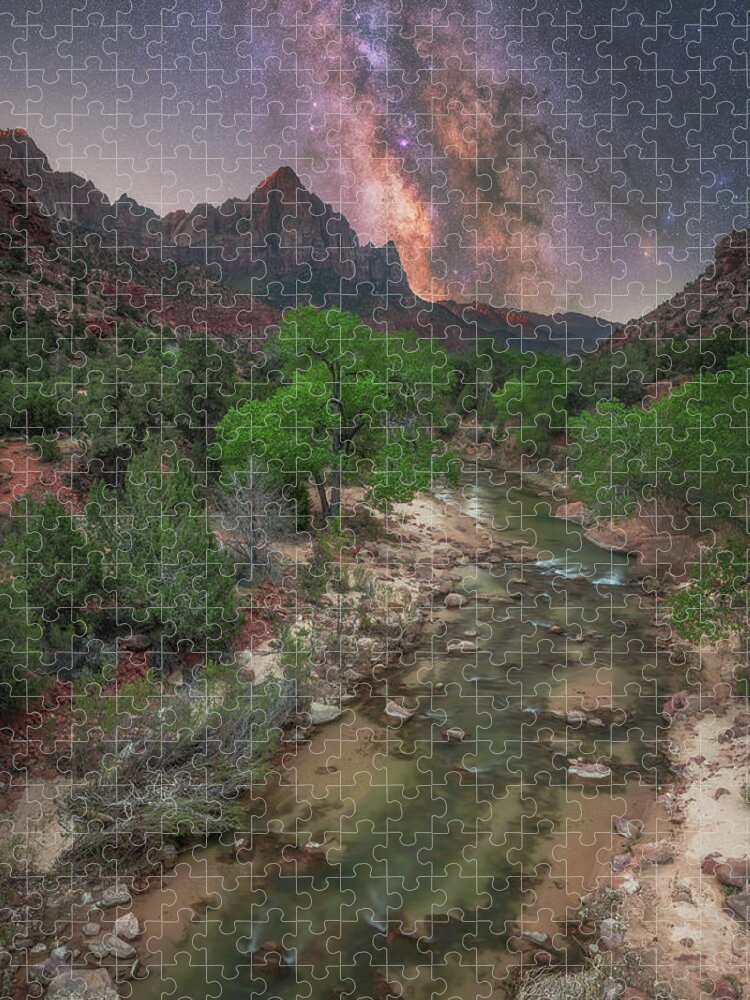 Zion Jigsaw Puzzle featuring the photograph Wild Zion Nights by Darren White