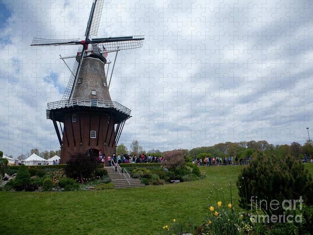 Windmill Jigsaw Puzzle featuring the photograph Windmill in Holland, Michigan by Rich S