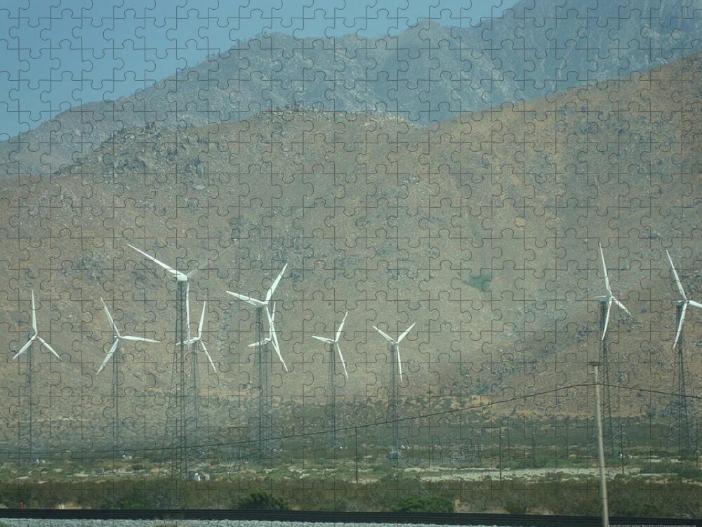 Windmill Jigsaw Puzzle featuring the photograph Windmills of Palm Springs by Roxy Rich