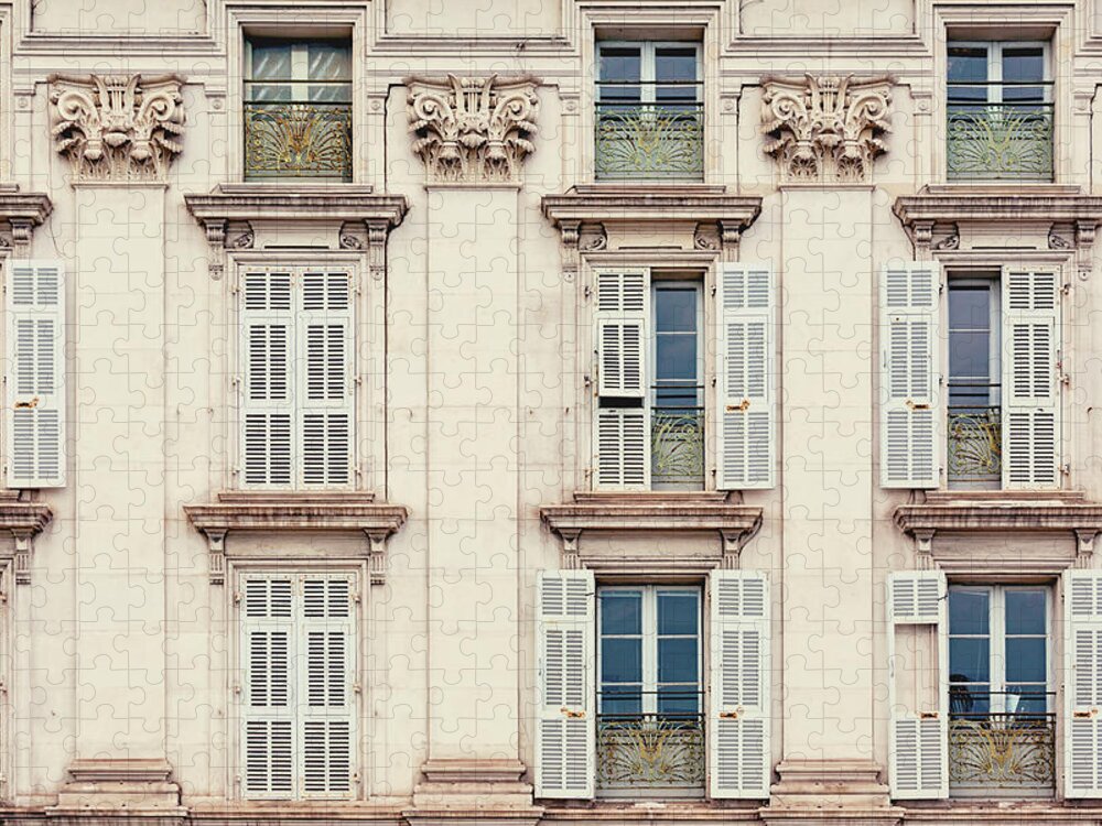 Nice Jigsaw Puzzle featuring the photograph Windows on Nice by Melanie Alexandra Price