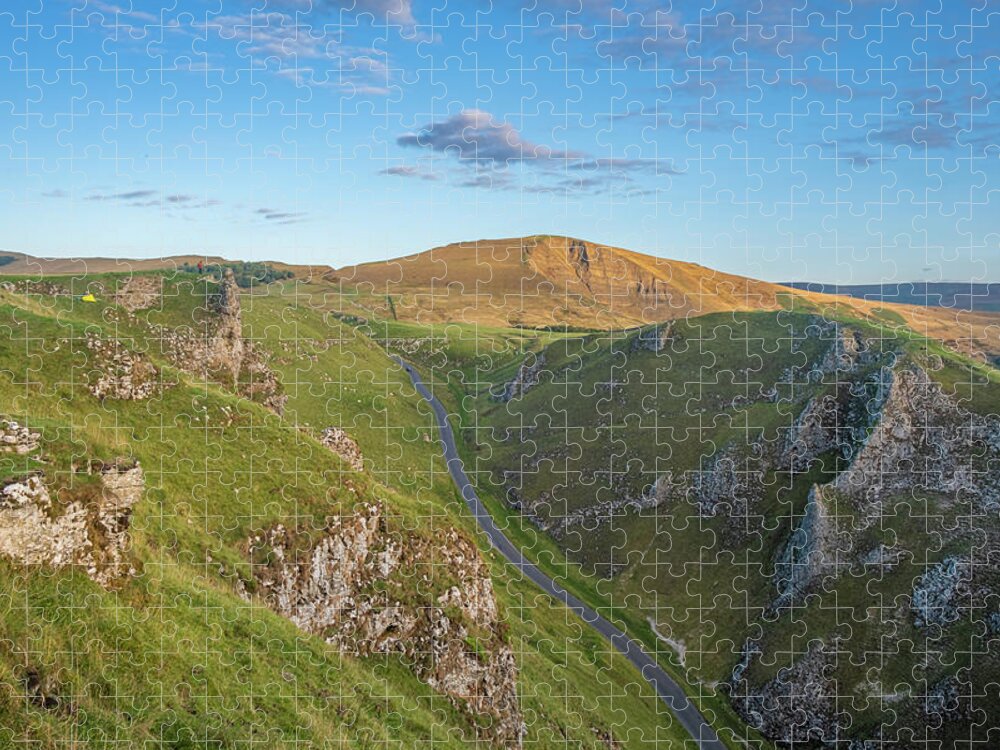 Winnats Pass Jigsaw Puzzle featuring the mixed media Winnats Pass Peak District by Smart Aviation