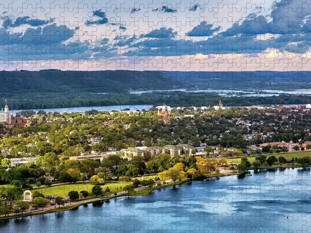 Winona Jigsaw Puzzle featuring the photograph Winona Aerial #3 by Al Mueller