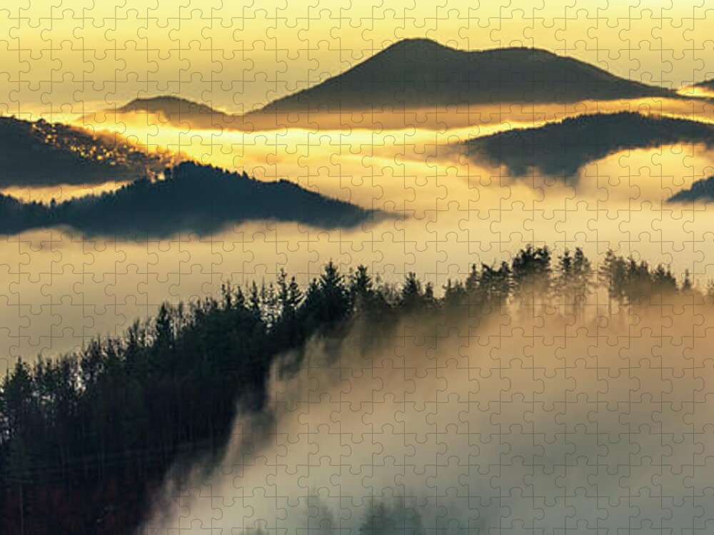 Bulgaria Jigsaw Puzzle featuring the photograph Winter Cover of Clouds by Evgeni Dinev