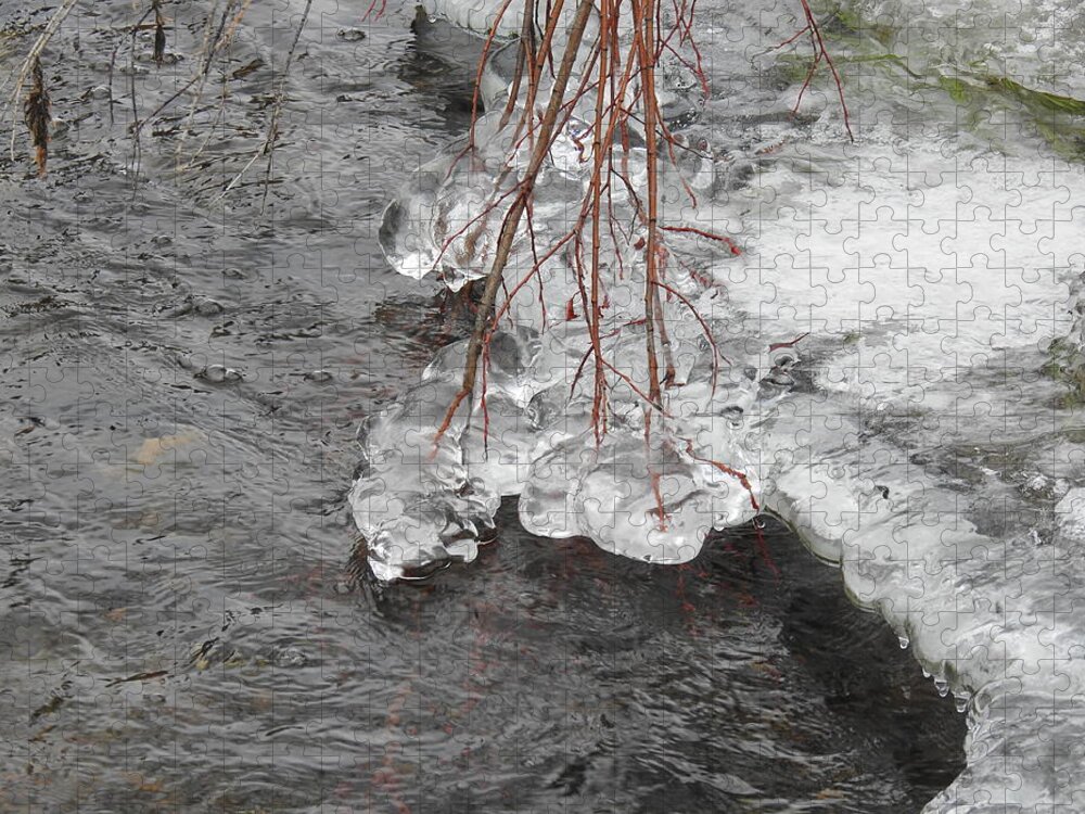 Ice Jigsaw Puzzle featuring the photograph Winter creek by Nicola Finch