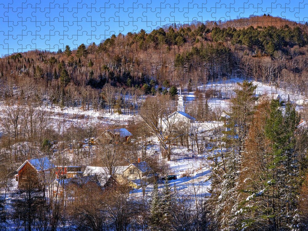 Mountain Jigsaw Puzzle featuring the photograph Winter Day in East Topsham, Vermont by Rick Berk