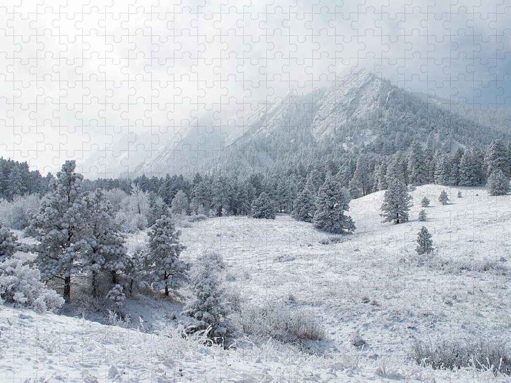 Flatirons Jigsaw Puzzle featuring the photograph Winter Flatirons 2 by Aaron Spong