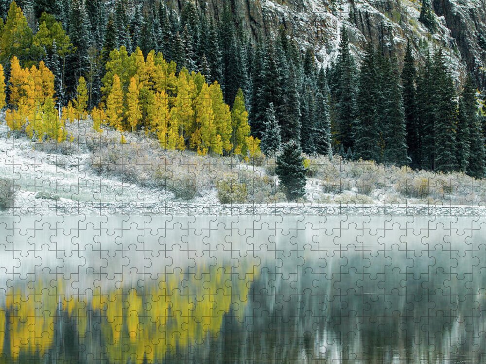 Winter Jigsaw Puzzle featuring the photograph Winter Fresh Fall by Wesley Aston