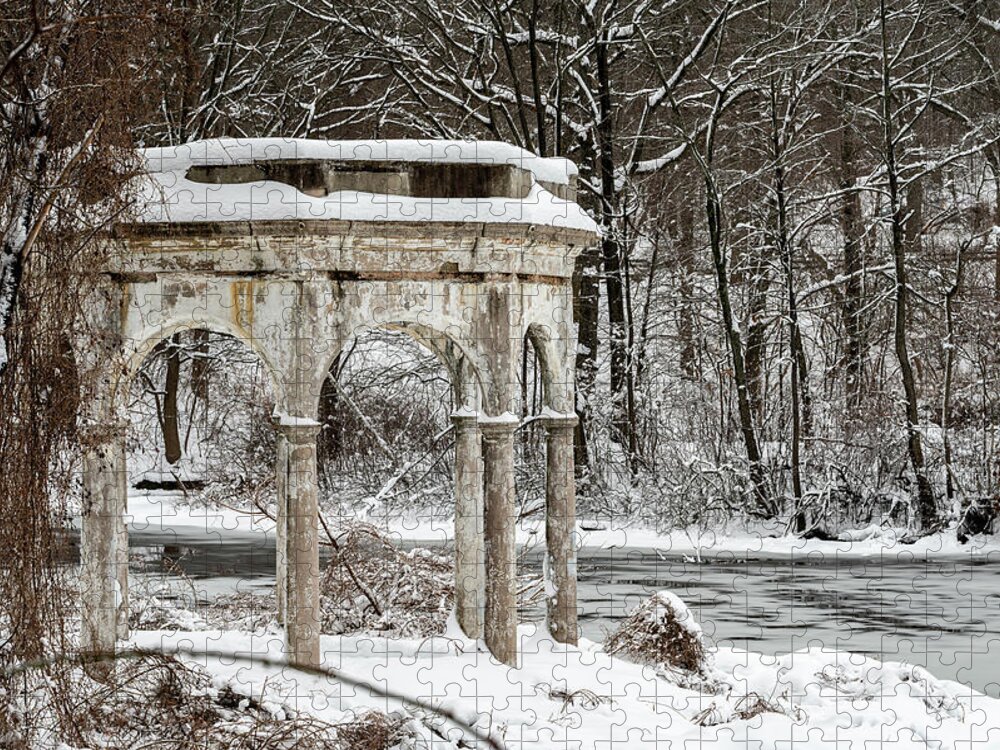 Tibbetts Brook Park Jigsaw Puzzle featuring the photograph Winter in Tibbetts Brook Park by Kevin Suttlehan