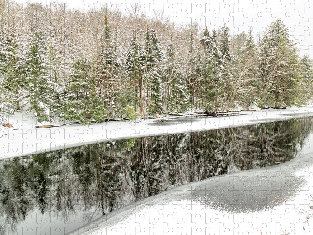 Winter Jigsaw Puzzle featuring the photograph Winter on the Moose by Rod Best