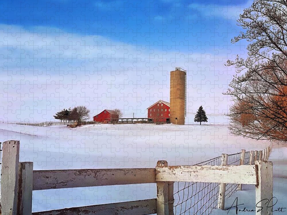 Indiana Jigsaw Puzzle featuring the photograph Winter Red by Andrea Platt