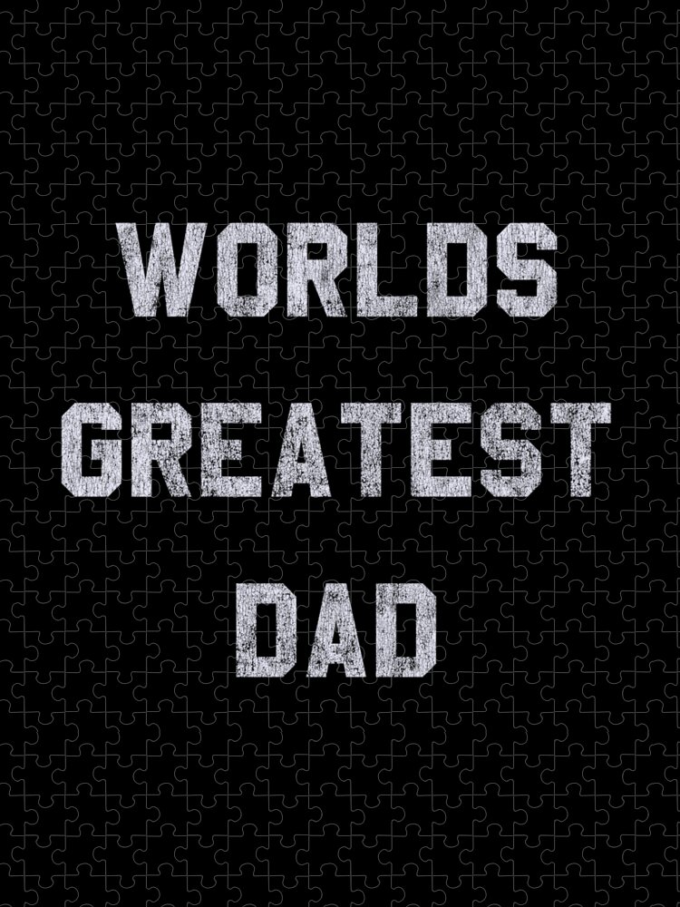 Gifts For Dad Jigsaw Puzzle featuring the digital art Worlds Greatest Dad Retro by Flippin Sweet Gear