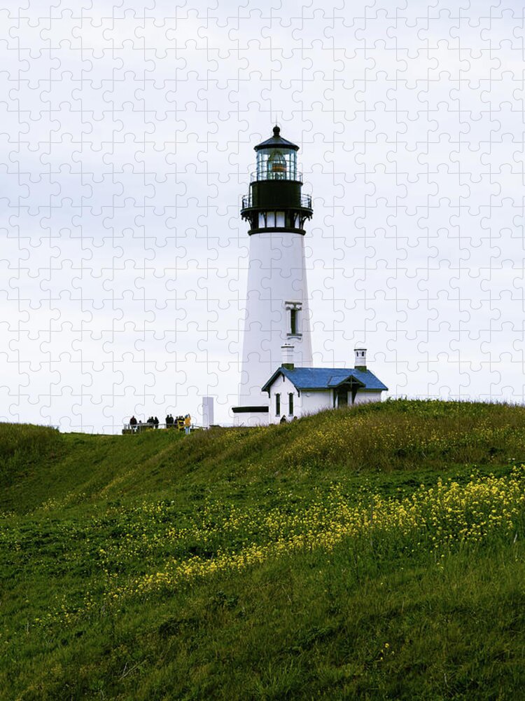 Lighthouse Jigsaw Puzzle featuring the photograph Yaquina Head Lighthouse, Oregon by Aashish Vaidya