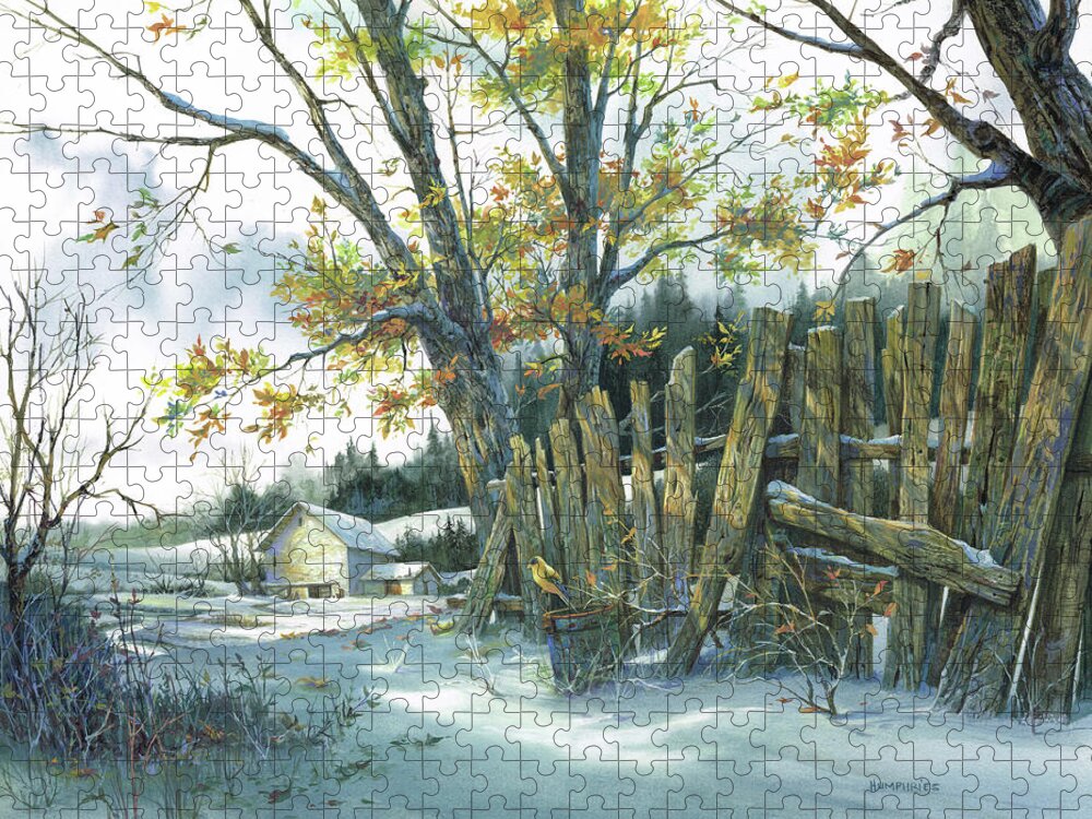 Michael Humphries Jigsaw Puzzle featuring the painting Yellow Bird by Michael Humphries