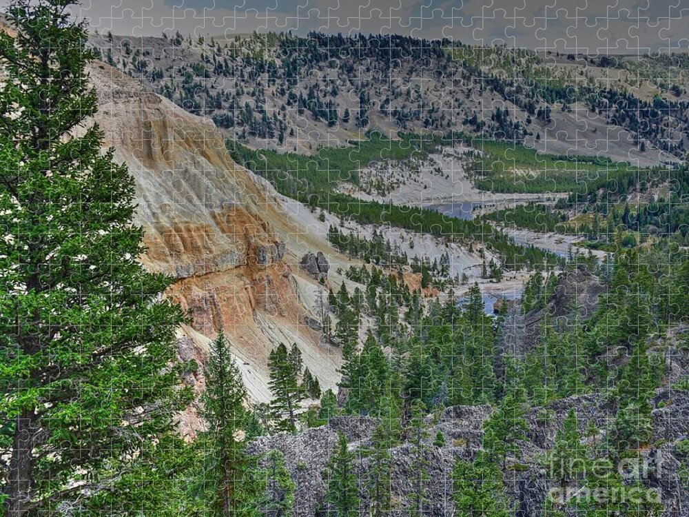 Yellowstone River Jigsaw Puzzle featuring the photograph Yellowstone River by Steve Brown