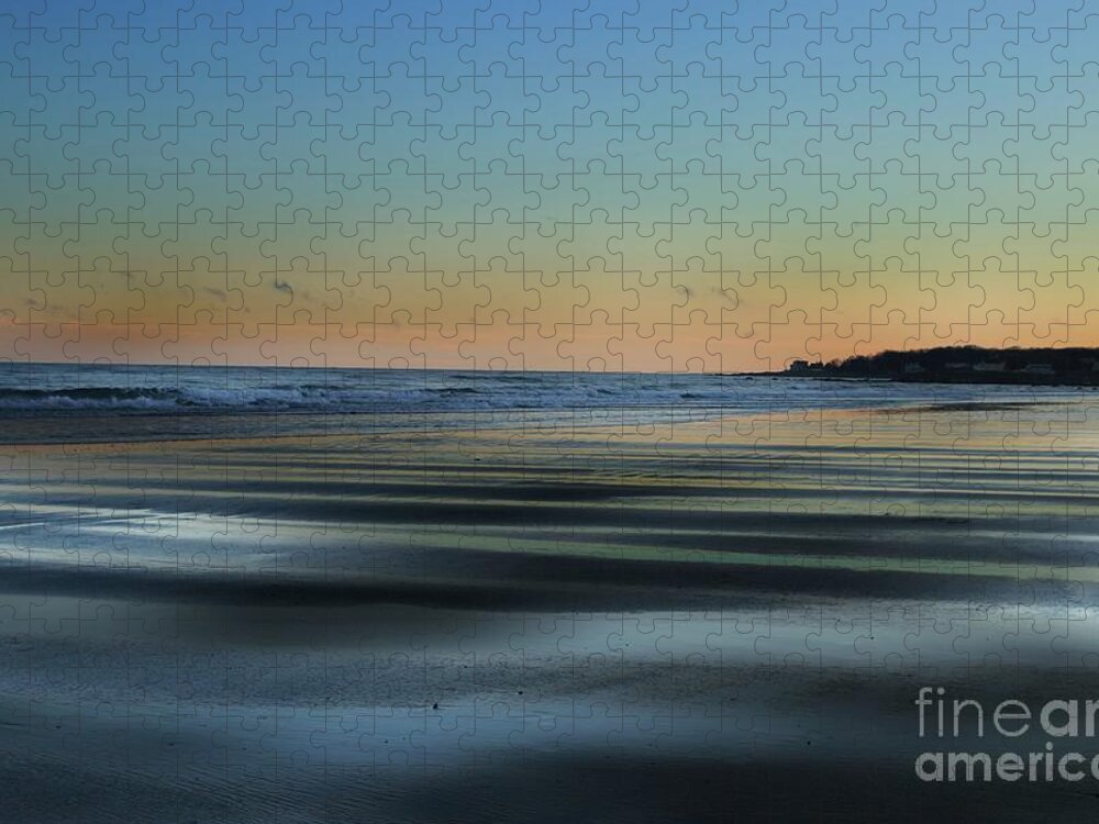 Sunset Jigsaw Puzzle featuring the photograph York Beach, Maine by Marcia Lee Jones